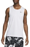 Nike Men's Ready Relaxed-fit Dri-fit Fitness Tank, Regular & Big & Tall In White,(black)