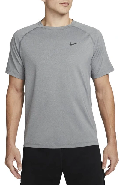 Nike Men's Ready Dri-fit Short-sleeve Fitness Top In Grey