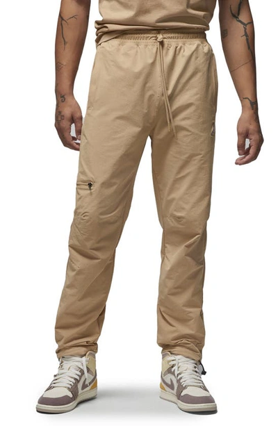 Jordan Essentials Statement Warmup Pants In Rattan/white