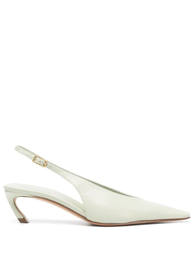 Lanvin 60mm Pointed-toe Slingback Pumps In White