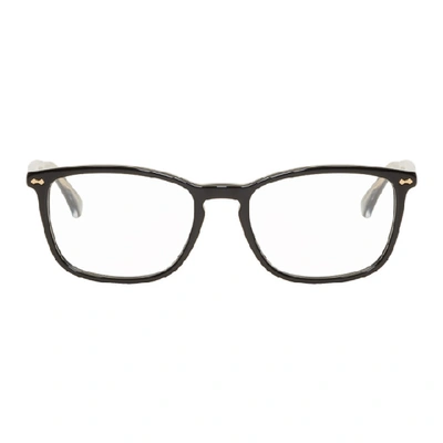 Gucci Black Rectangle Glasses In 002