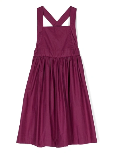 Bonpoint Gladys Cross-strap Midi Dress In Violet