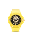 Philipp Plein The Skull Plastic Strap Watch, 44mm In Yellow