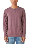 Lucky Brand Weekend Long Sleeve Henley In Port Royale