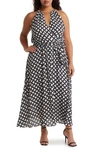 By Design Beach House Ii Sleeveless Dress In Retro Geo Black/ White