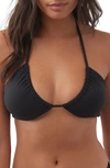 O'neill Saltwater Solids Embry Bikini Top In Black