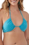 O'neill Saltwater Solids Embry Bikini Top In Blue Moon