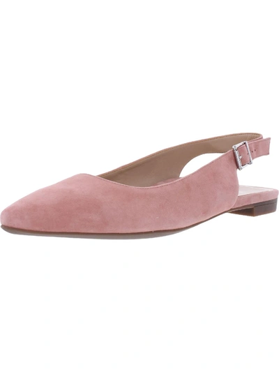 Vionic Crystal Jade Womens Suede Pointed Toe Slingbacks In Pink