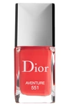 Dior Vernis Gel Shine And Long Wear Nail Lacquer Aventure 551 0.33 oz/ 9.8 ml In Red