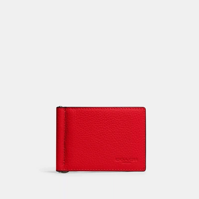 Coach Outlet Slim Money Clip Billfold Wallet In Multi