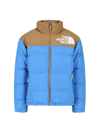 The North Face 92 Low-fi Hi-tek Nuptse Quilted Ripstop And Shell Down Jacket In Beige,blue