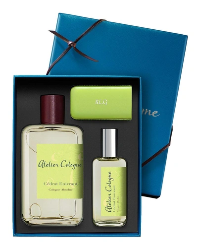 Atelier Cologne Cedrat Enivrant Cologne Absolue, 200 ml With Personalized Travel Spray, 30 ml In Black