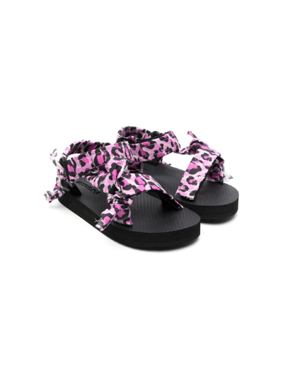 Arizona Love Kids' Leopard-print Trekky Sandals In Pink