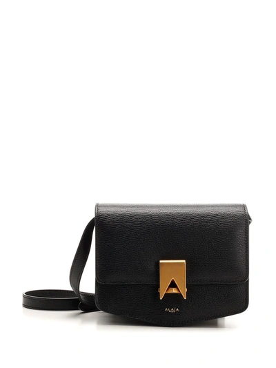 Alaïa Small Le Papa Leather Shoulder Bag In Black