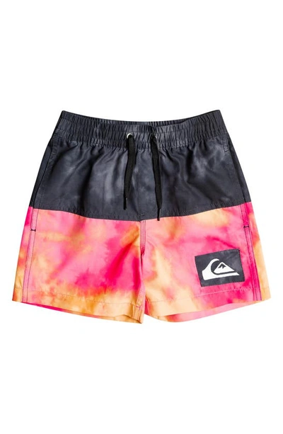 Quiksilver Kids' Acid Five Volley Swim Trunks In Shockingpink