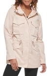 Levi's Utility Hooded Anorak Jacket In Peach
