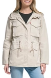 Levi's Utility Hooded Anorak Jacket In Sand