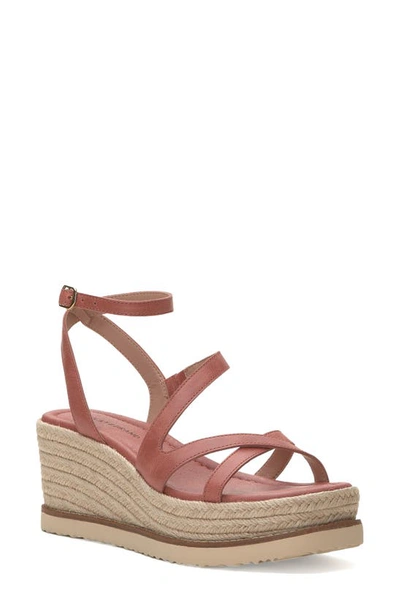 Lucky Brand Carolie Platform Wedge Sandal In Red