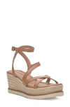 Lucky Brand Carolie Platform Wedge Sandal In Tan/beige