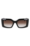 Lanvin 50mm Gradient Square Sunglasses In Black