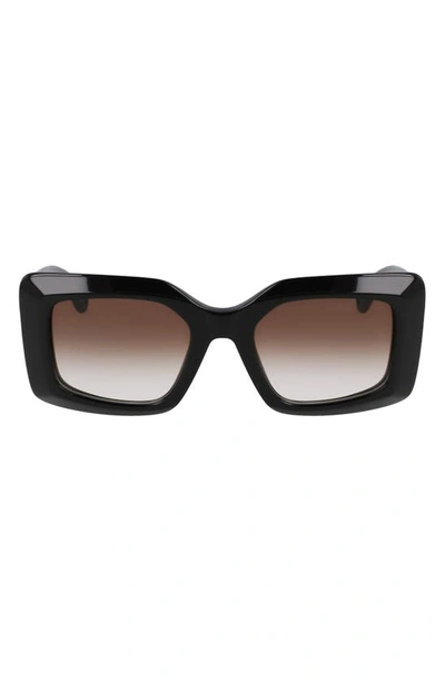 Lanvin 50mm Gradient Square Sunglasses In Black