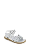 Footmates Kids' Eco-ariel Waterproof Sandal In Silver Micro