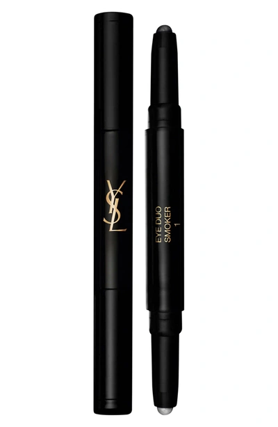 Saint Laurent Eye Duo Smoker, The Shock Collection In Smokey Grey