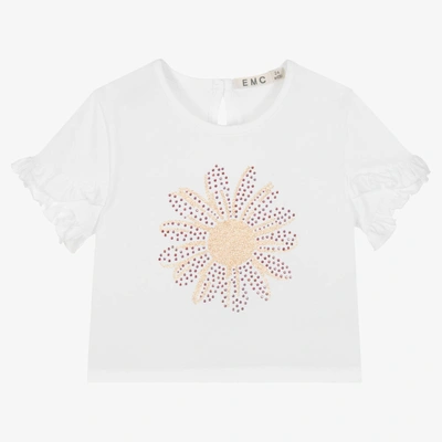 Everything Must Change Babies' Girls Ivory Cotton Daisy Top