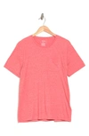 Abound Pocket Crewneck T-shirt In Coral Reverse Chill Heather