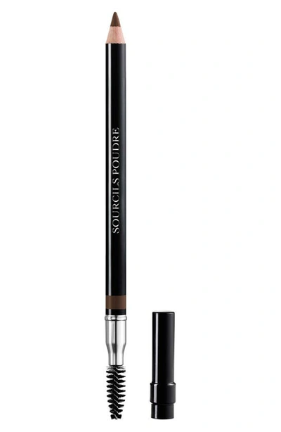 Dior Powder Eyebrow Pencil With Brush & Sharpener In 453 Soft Brown