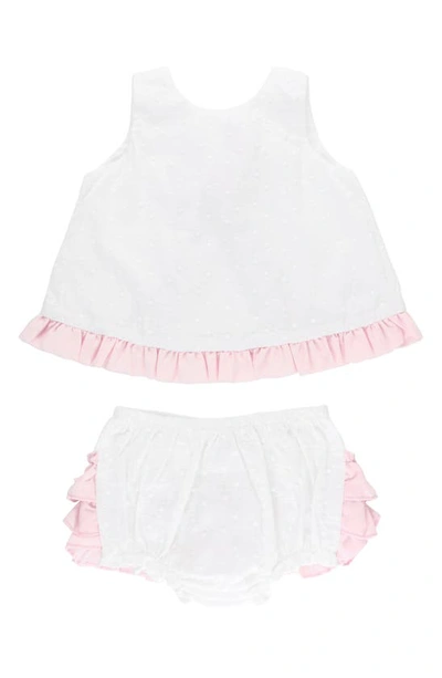 Rufflebutts Babies'  Swiss Dot Swing Top & Bloomers In White