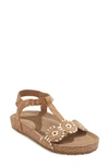 Jack Rogers Kids' Lauren Sandal In Cork/ Platinum