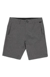 Volcom Kids' Cross Shred Static Hybrid Shorts In Charcoal Heather