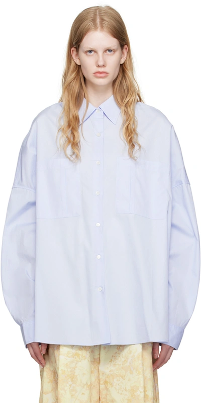 Dries Van Noten Casia Shirt In Light Blue