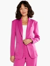 Nic + Zoe Work It Single-button Blazer In Pink