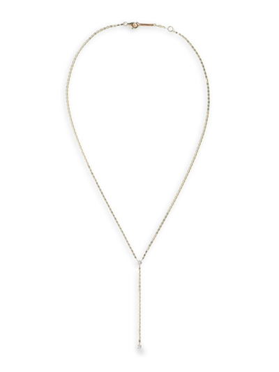 Lana 14k Yellow Gold Petite Nude Diamond Solo Lariat In Yg
