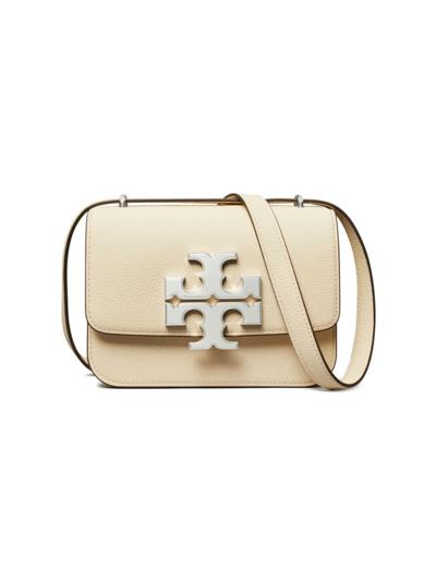Tory Burch Eleanor Small Leather Convertible Shoulder Bag In White