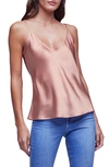 L Agence Lexi Silk Camisole In Rose Tan