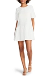 Steve Madden Abrah Textured Mini Dress In White