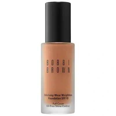 Bobbi Brown Skin Long-wear Weightless Foundation Spf 15 - 6.75 Golden Almond In Golden Almond W088 (dark Brown With Golden Undertones)