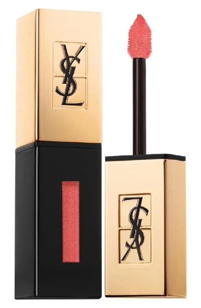 Saint Laurent Vernis A Levres Glossy Stain Lip Color In 43 Rose Folk