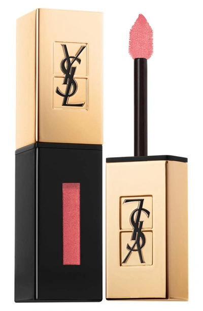 Saint Laurent Vernis &#192; L&#232;vres Glossy Lip Stain, Rebel Nudes In 105 Corail Hold Up
