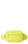 Mz Wallace Women's Metro Quilted Belt Bag In Acid Yellow