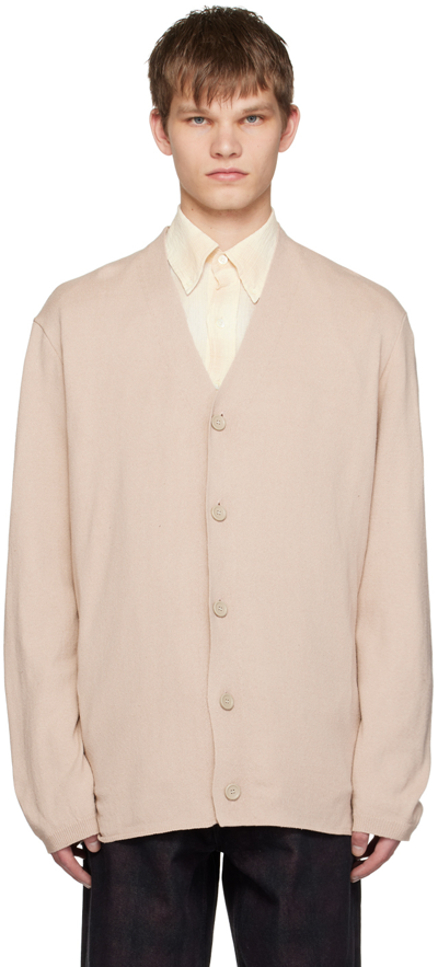 Our Legacy V-neck Knitted Cardigan In Neutrals