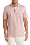 Hugo Boss Short-sleeved Linen Polo Shirt In Open Pink