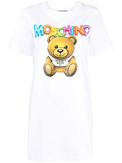 Moschino Teddy Bear T-shirt Dress In White