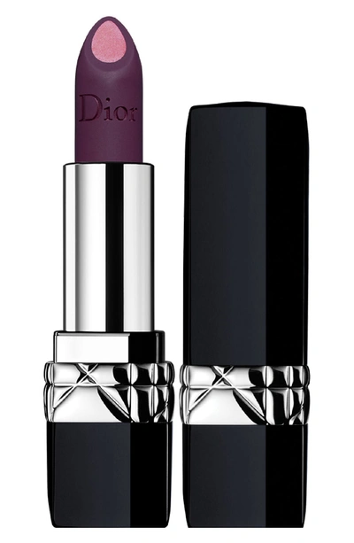 Dior Double Rouge Matte Metal Colour & Couture Contour Lipstick In 992 Poison Purple