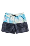 Quiksilver Kids' Logo Volley Recycled Polyester Swim Shorts In Midnight Navy