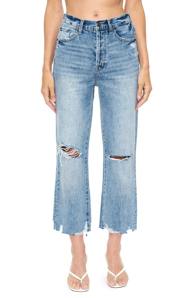 Pistola Cassie High Waist Crop Jeans In Surf Distressed