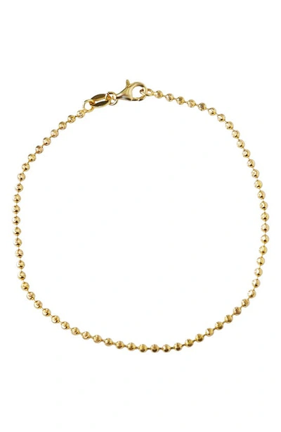 Argento Vivo Sterling Silver Ball Chain Bracelet In Gold